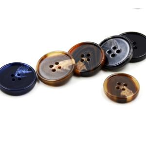 Grey Resin Fancy Blazer Buttons 4 Holes Washable For Shirt