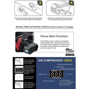 Car Emergency Jump Start Portable 12V Type-C 4 In 1 Battery Booster With Air