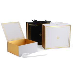 Custom Logo Print Paper Cardboard Foldable Magnetic Shopping Gift Box With