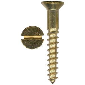 Yellow Brass Slotted Countersunk Head Tapping Screw for Wood Furniture Wood