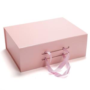 Foldable UV Coating ODM Flat Pack Cardboard Boxes With Ribbon