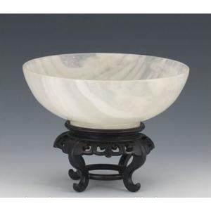 China Natural Stone 24 White Onyx Stone Bathroom Vessel Sink on sale