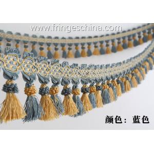 Latest decorative OEM custom design tassel fringe for curtain cushion trimmings