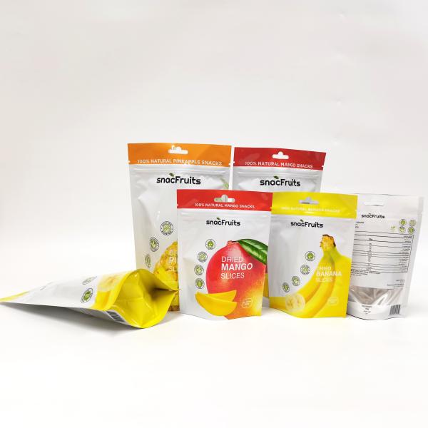 Custom printing OEM moq 500 digital printing snack packaging bag dried fruit