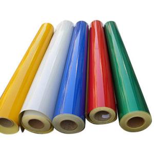 Permanent Glue PET Material Glassbeads Reflective Vinyl Sticker For Cutting