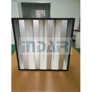 Low Pressure Drop V Bank Air Filter , Mini Pleat HEPA Filter With CE Certificati