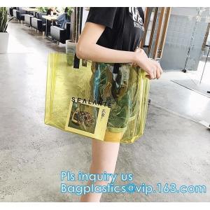 China Personalized PVC Women Clear Shoulder Bag, PVC tote bags double shoulder hand bags, Transparent Satchel Shoulder Bag on sale