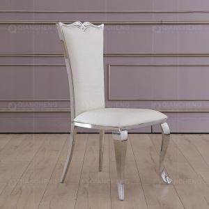 Restaurant ODM SS Dining Chairs With Upholstered Seat Cushion