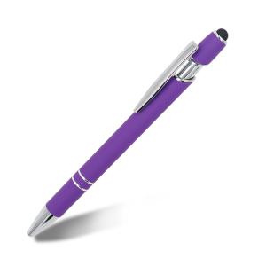 Classical Touchscreen Metal Press Ballpoint Pen Click Stylus Tip Aluminium Ball
