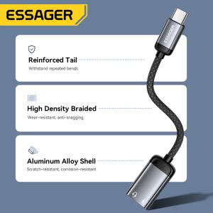 Essager ES-YP27 Usb Type C To Lightning iPhone Audio Converter Charger Adapter