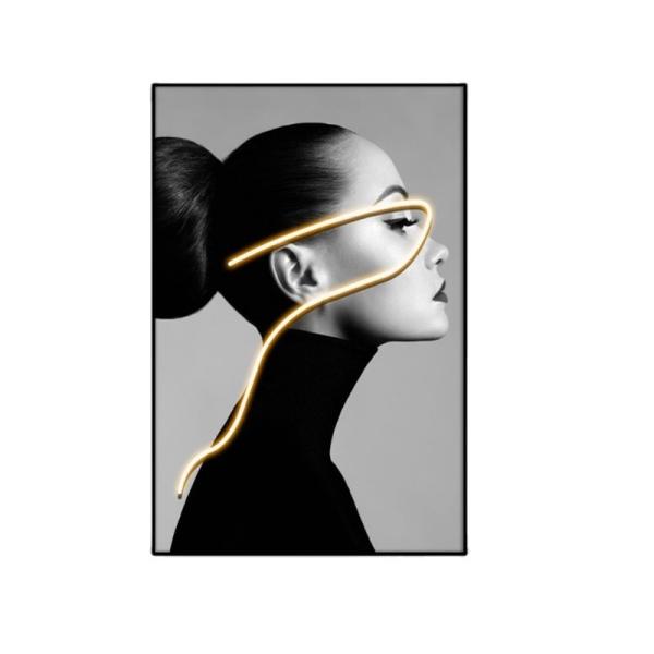 Quality Modern Style 3D LED Portrait Poster Printed On Canvas Wall Art For Entrance Decorative wholesale