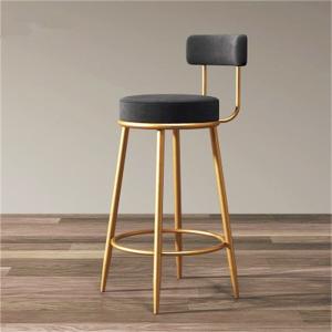 Restaurant Supply Bar Stools Velvet High Stool With High Rebound Sponge