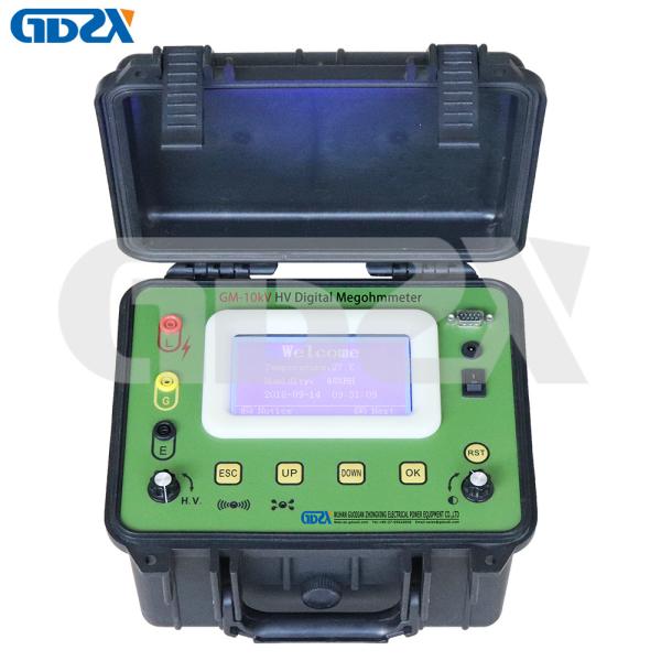 GM-10kV Adjustable High Voltage Digital Insulation Resistance Tester 5KV / 10KV