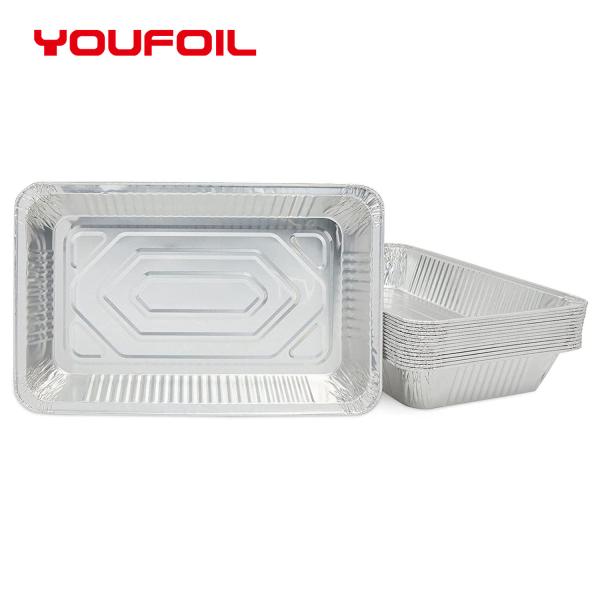 Quality Barbecue  Disposable Aluminum Foil Pan Full Size Pan Clean Surface Nontoxic wholesale