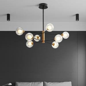 Nordic glass bubble chandelier light led postmodern lamp minimalist sputnik