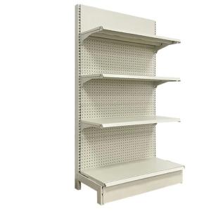 Cheap Factory Custom Size Color white gondola shelving supermarket shelf market exhibit wall shelf for sale
