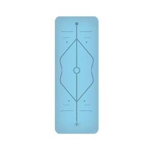 Cheap Natural Rubber Yoga Mat/Exercise Mats, Non toxic Natural Rubber for Gym Excercise Mat with Body alignment lines for sale
