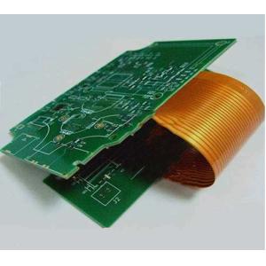 6 Layer Rigid Flex PCB FR4 And PI Materail 4mil Line Width Black And Yellow
