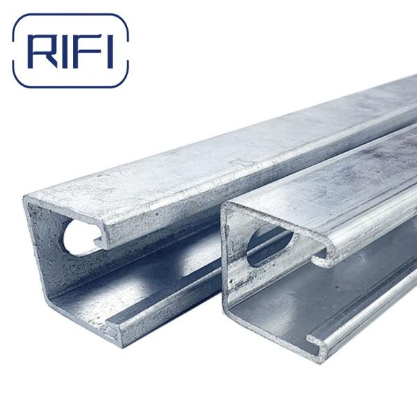 Quality 41x41 Hot Dip Galvanized Strut Channel And Fittings 10ft Silver Mounting Type wholesale