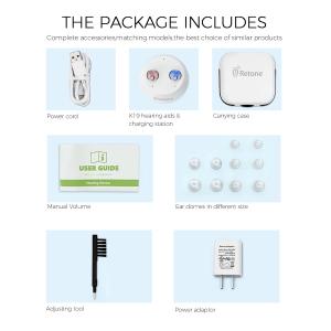 Blue Invisible Hearing Aids For Tinnitus Rechargeable Receiver In Canal