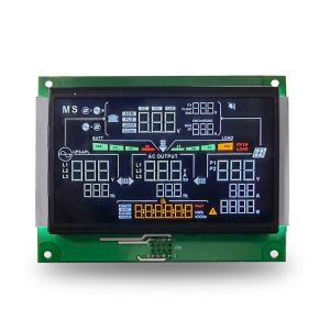 Cheap 7 Segmental Digital Solar Inverter LCD Display Screen Black VA -20-70C with and Driver IC CS1621 for sale