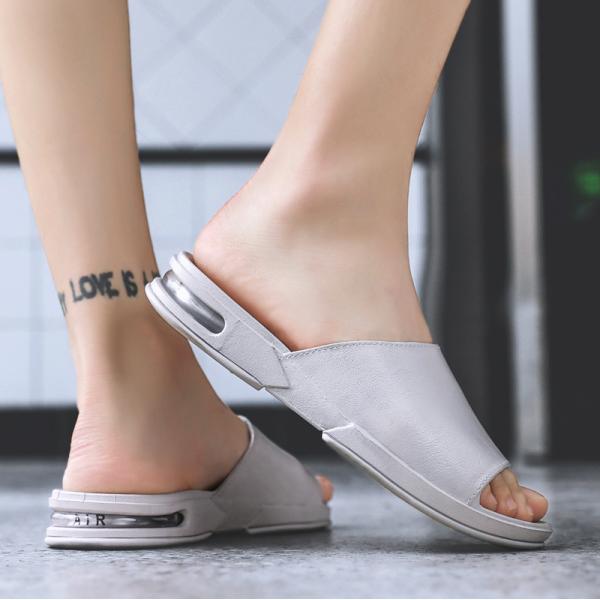 Unisex White Mens Sports Slippers Wear Resistant PU Material For Beach