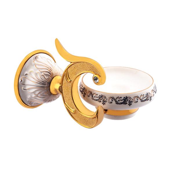 Quality Plated Gold and Painted Soap Holder Bathroom Essentials Wall - Mounted Durability wholesale