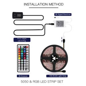 12V 10m 5050 RGB LED Strip , Remotely Controlled Smart Home LED Strip