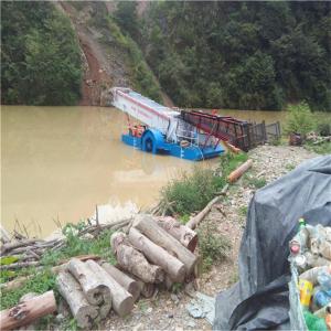 3CBM 2000m2/HR Trash Skimmer Machine Water Hyacinth Harvester Boat