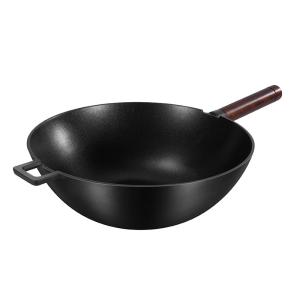 2.3kg Kitchen Frying Pans ILAG Coating 32cm Non Stick Wok With Lid