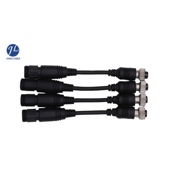 Quality Waterproof Shielded Reverse Camera Cable With 4 Pin Female To 6 Pin Female Plug wholesale