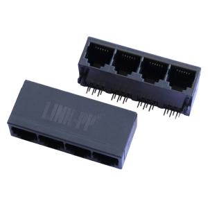 LJ-N17S4Z-Y5 1x4 Quad Port Multi-port RJ45 Jack Without LEDs LPJ46238NNL