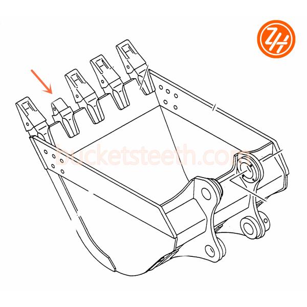 207-939-3120-40 PC300 Excavator Bucket Teeth Adapter Coated Sand Casting