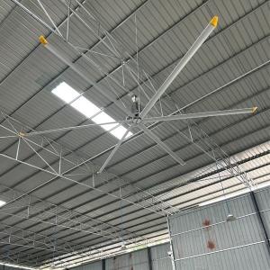 20FT Industrial HVLS Ceiling Fan Sliver Grey Customized Support ODM for Cowshed
