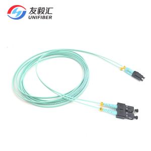 China 2.0mm 2M OM3 Multimode 50/125um SC To LC Duplex Patch Cord on sale