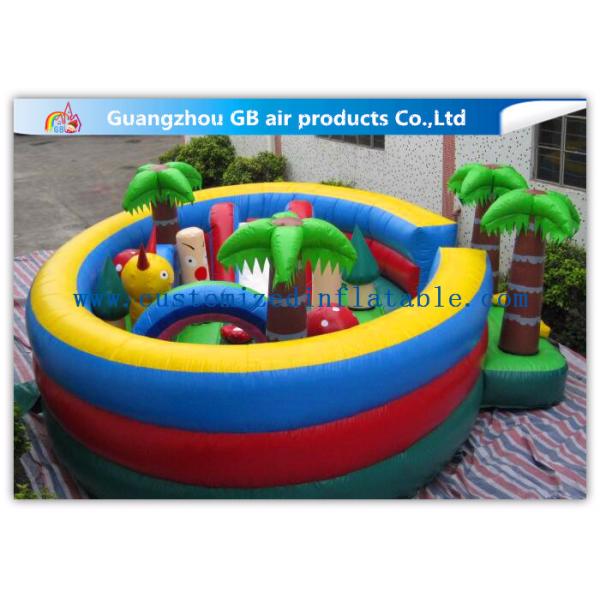 Waterproof Round Blow Up Jumping Castle Bouncy Inflatable For Kids / Adults