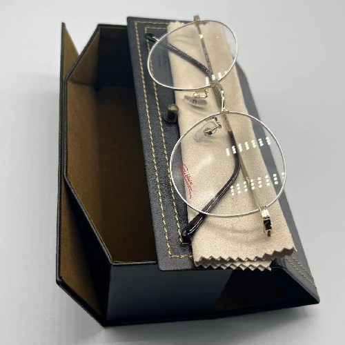 Quality Mutispandex Square Metal Eyeglass Case Hard Folding With Embossed Printing wholesale