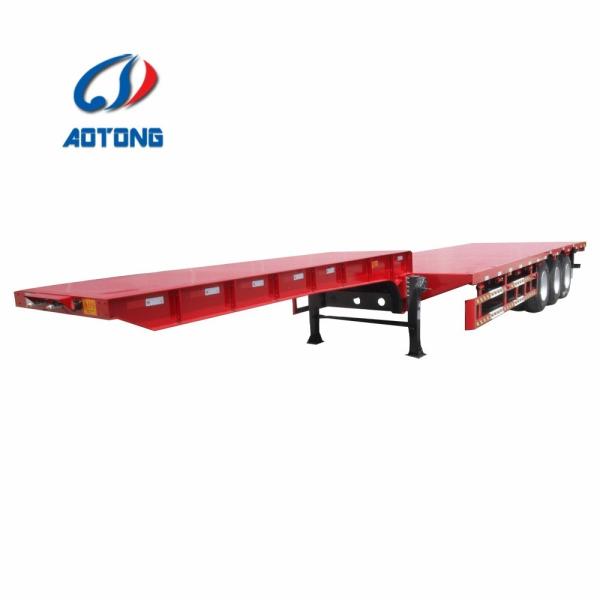 Quality King Pin 45ft Tri Axles Low Flatbed Truck Trailer with Design and Customization Option wholesale