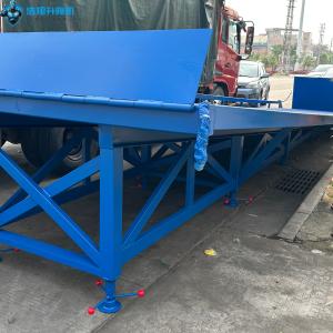 10t CE /ISO Blue Portable Container Loading Unloading Hydraulic Mobile Yard Ramp