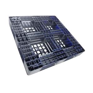 Hygienic Black PE Rackable Plastic Pallets 1100 x 1100 Closed Loop System