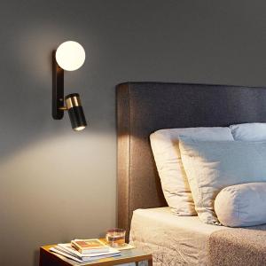 Bedroom Study Reading Lamp Headboard Wall Light Sconce Light Rotatable Metal