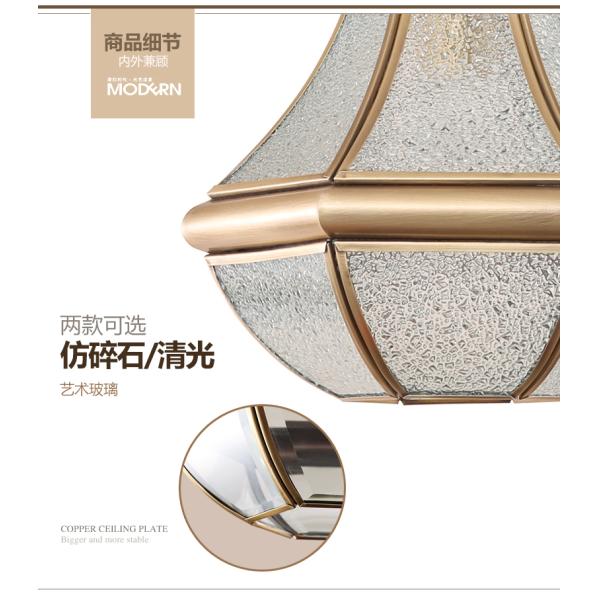 Europe Lustre Copper Led Pendant Chandeliers Lamp Glass Corridor Led Chandelier(WH-CI-140)
