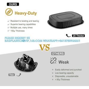 50 Oz Oval Aluminum Foil Pans With Snap-On Lids Take Out Pan With Clear PET Dome