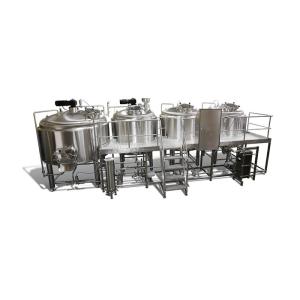 3500L Electric Heating 4 Vessel Brewhouse With Dimple Plate Jacket For