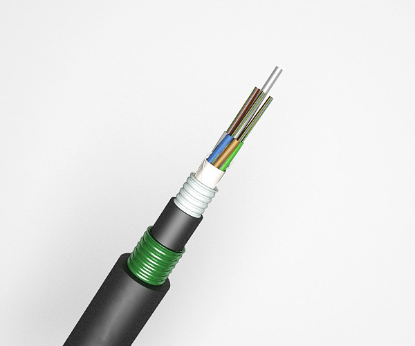 Member Direct Buried Fiber Optical Cable GYFTA53 Non Metallic Strength PE Jacket