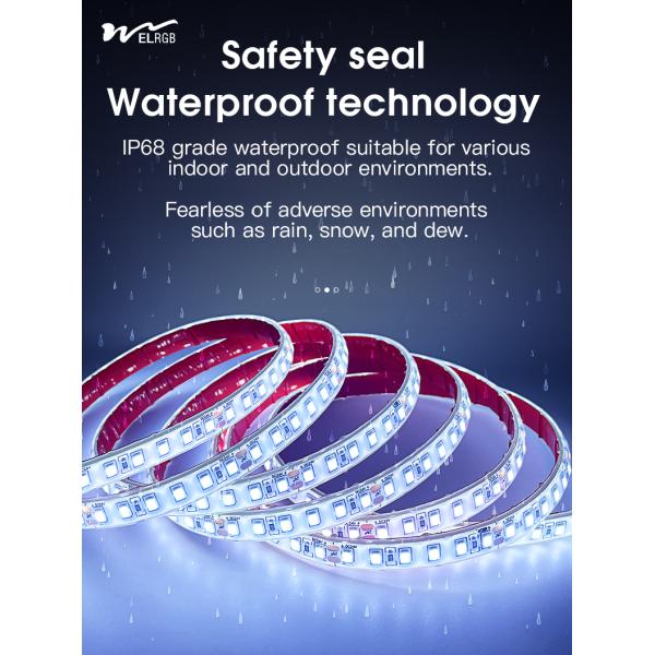 12V 24V IP68 Waterproof Outdoor LED Strip Lights 120leds/M LED Night Light Strips Sincere Solid Silicone Dimmable Strip