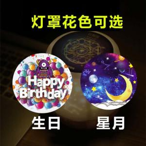 360 Degree Rotation LED Projector Night Light 12x13cm For Baby