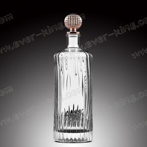 New Design Luxury 700ml Tequila Glass Bottle With Glass Cap