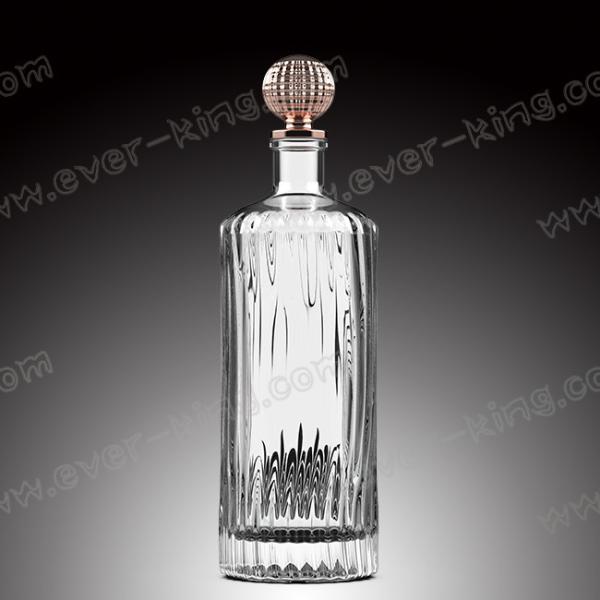 Quality New Design Luxury 700ml Tequila Glass Bottle With Glass Cap wholesale