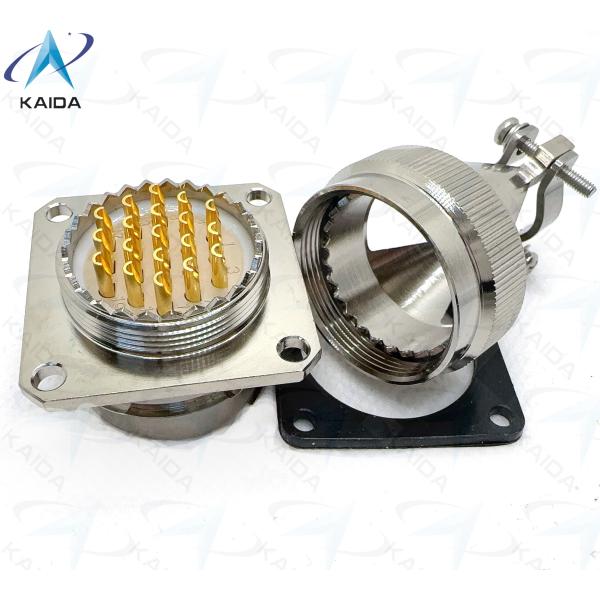 Quality 19 Shell Size Receptacle With Straight Clamp Back Shell Durable Electroless Nickel Connector YPM4-19-2J2 Receptacle With Straight Clamp Back Shell wholesale